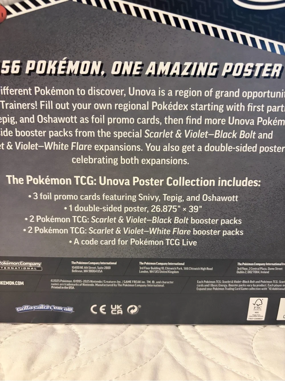 Pokemon Black Bolt and White Flare Poster Collection Sealed